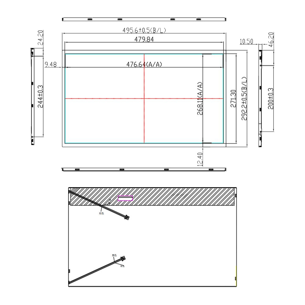 21.5 Inch 1920x1080 30PIN LVDS 500nits Commercial LCD Module