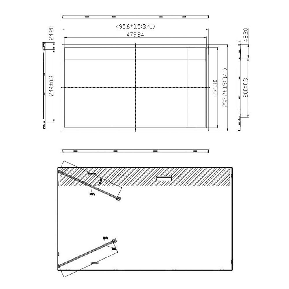 21.5 Inch 1920x1080 30PIN LVDS High Brightness 1500nits LCD Module