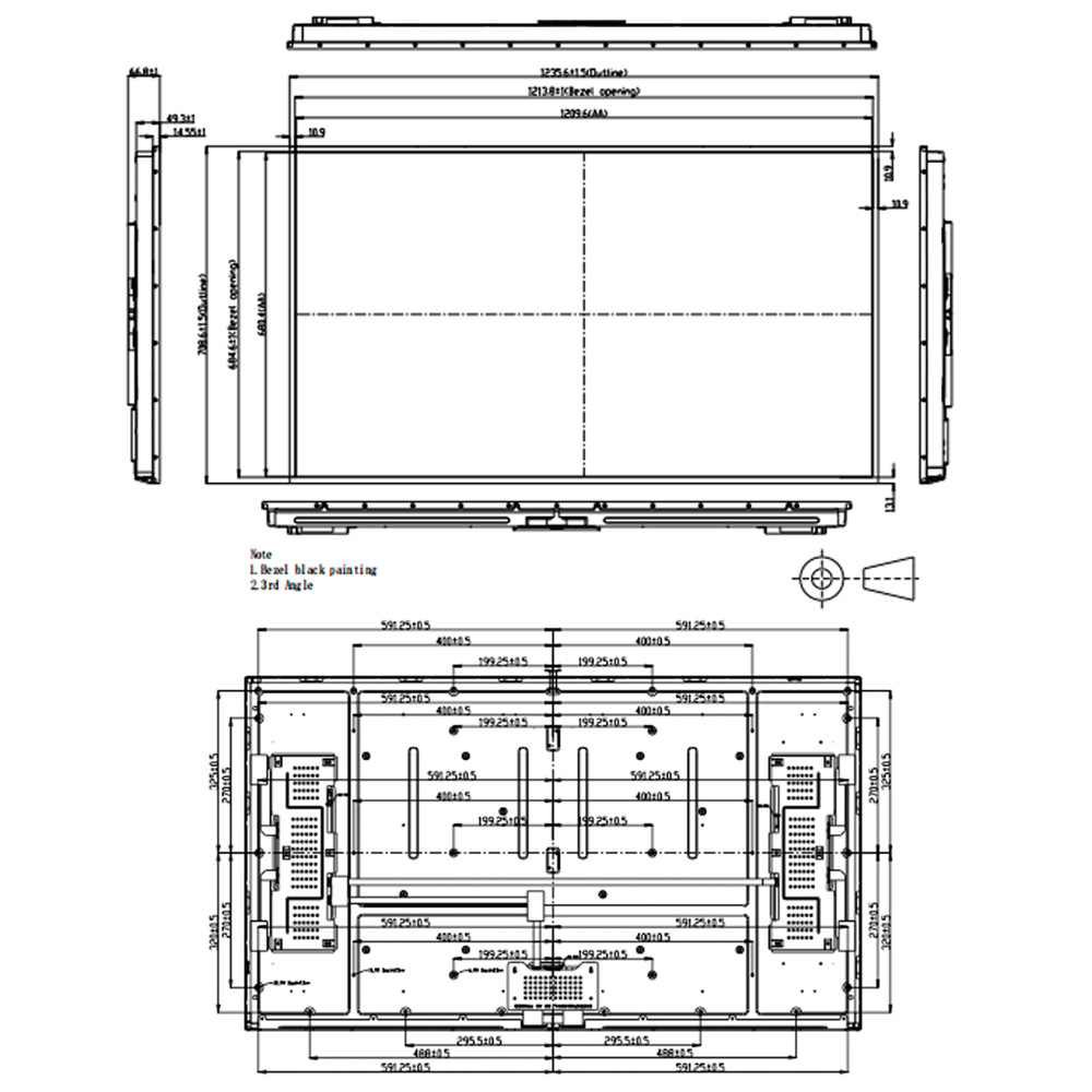 55 inch 3840x2160 51PIN V-by-One LCD Module