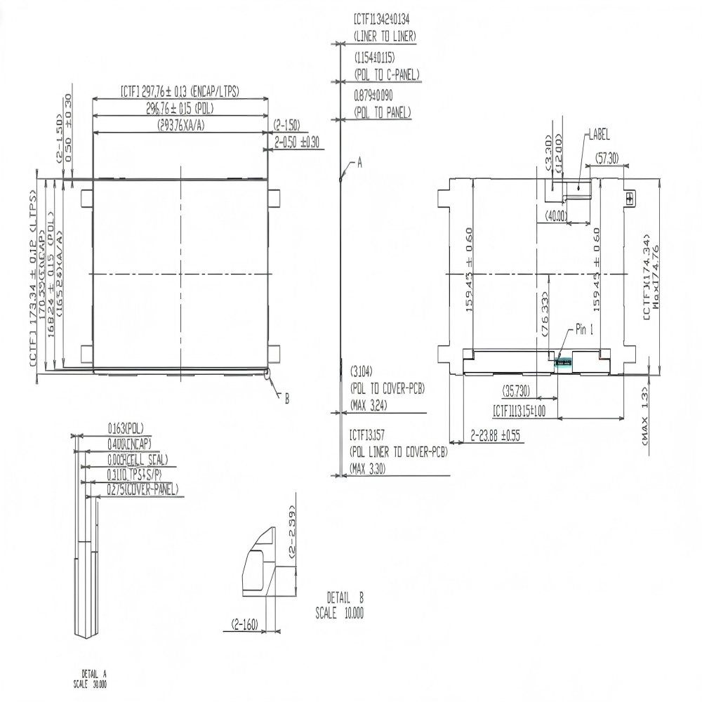 13.3 inch 3840x2160 EDP 40PIN UHD 4K OLED Display